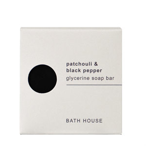 Bath House Patchouli & Black Pepper Glycerine Soap Bar 100g